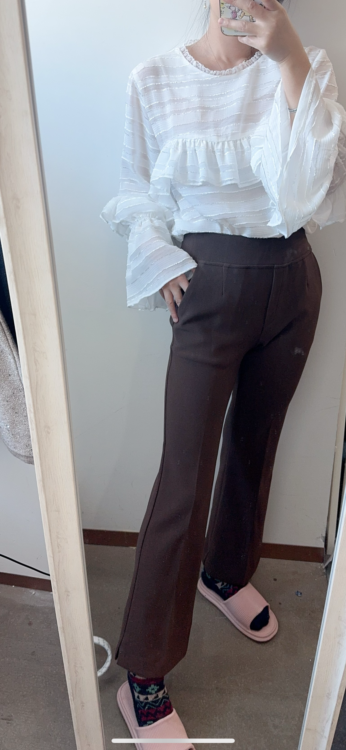 *收肚褲7分微開* Cropped Slit Pants